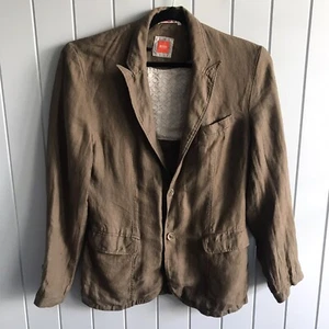 Hugo Boss Orange Linen Blazer Mens Size 40 Orob Jacket Handcrafted Brown - Picture 1 of 21
