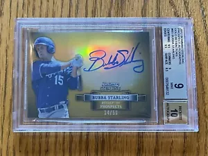 2012 Bowman Bubba Sterling #BS GOLD REFRACTOR Auto /50 Becket Grade 9 KC Royals - Picture 1 of 2