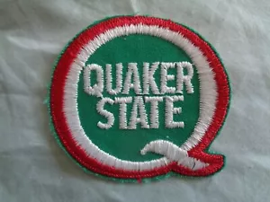 QUAKER STATE UNIFORM PATCH - NEW VINTAGE - ORIGINAL - OIL GAS - 2 1/2 INCHES - Picture 1 of 4