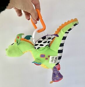 Lamaze Flip Flap Dragon Crinkle Plush Stuffed Animal Flying Wings Clip IT WORKS