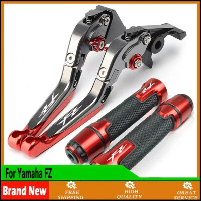 Motorcycle CNC Brake Clutch Levers Handlebar Grips For Yamaha FZ FZ1 FZ6 FZ6R - Image 1 of 4