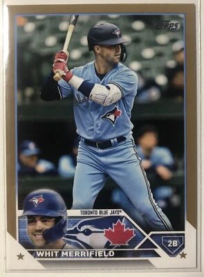 2023 Topps Gold #381 Whit Merrifield Toronto Blue Jays 1058/2023 - Image 1 of 2
