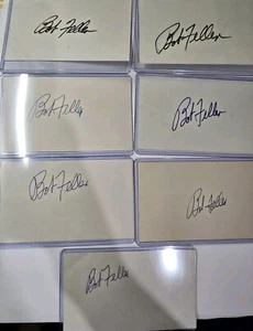 Handsignierte signierte BOB FELLER HOF 3x5 Karteikarte mit JSA COA Menge verfügbar - Bild 1 von 16