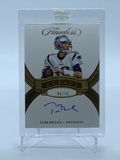 TOM BRADY 2017 PANINI FLAWLESS GREATS AUTOGRAPH GOLD NFL GOAT  #GRTB 8/10