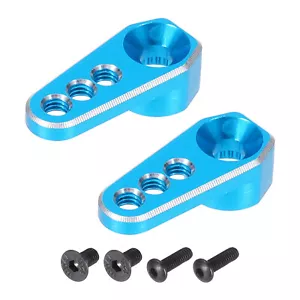 Aluminio Aleación 1/18 25T Dirección Servo Brazo Bocina Cielo Azul 2uds - Imagen 1 de 6