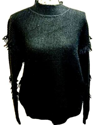 Michael Kors Suéter Top Mujer XL Negro Acrílico Nylon QF3606DCFP $198 Foto 1 de 4