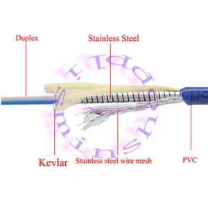 100M Armored Fiber Optic Cable SC to SC UPC SM 9/125 Duplex Fiber Patch Cord - Afbeelding 1 van 1