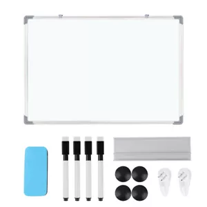 MAGNETIC WHITEBOARD SMALL LARGE WHITE BOARD DRY WIPE NOTICE OFFICE SCHOOL HOME - Picture 1 of 20