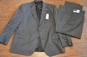 Tuta Stafford 2 PC,grigio,uomo 48 reg,pantaloni 44 x 30" poliestere/rayon,nuova con etichette - Foto 1 di 7