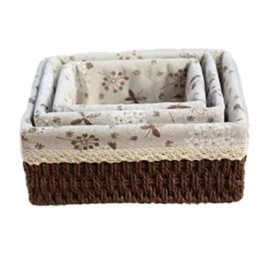 Delectable Garden Set of 3 Baskets for storage, organizing, beautiful home decor - Image 1 of 4