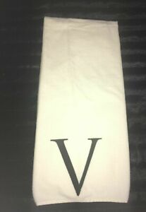 Vintage Victoria Secret  White and Black Monogram  Monogrammed Beach Towel RARE