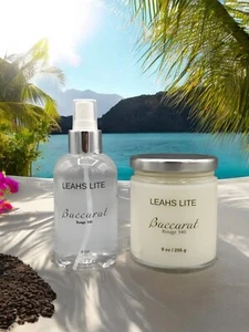 COMBO 9oz CANDLE 6oz BODY SPRAY Baccarat 540 type scent by Leah's Lite Candle Co - Picture 1 of 2