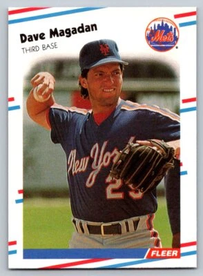 1988 Fleer #141 Dave Magadan New York Mets - Image 1 of 2