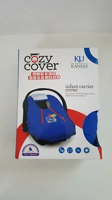 Cozy Covers Little Scholars University of Kansas Infant Car Seat Cover New - Image 1 of 4