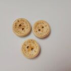 15mm 20mm 25mm Handmade with Love Wood Buttons Heart Sewing Round Wooden Buttons