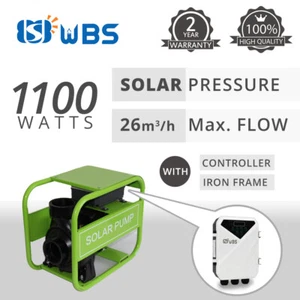 1100W Solar Powered DC Pressure Water Pump Surface Brushless Booster Irrigation - Picture 1 of 4