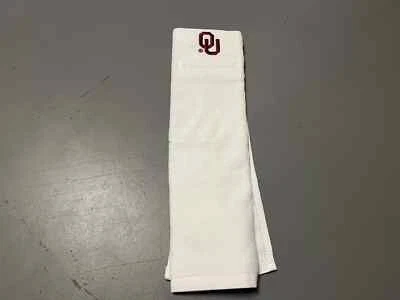 Oklahoma Sooners Equipo Emitido Blanco Jugador Exclusivo Juego Toalla Fútbol Foto 1 de 4