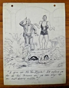 Org Colliers Liberty Saturday Evening Post Hand Drawn Cartoons by George H Mabie - Picture 1 of 4