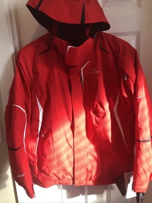 Eider Arden M Defender 男式连帽绝缘红色滑雪夹克尺寸 XXL — 第 1/4 张图片