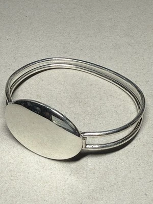 Tiffany & Co. Sterling Silver Oval ID Double Wire Bracelet 6 3/4” - Image 1 of 4