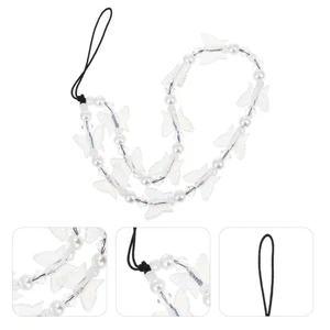 Mobilkette Von Kristall Schmetterling Mädchen Lanyard-Telefonhalter Dekorative - Photo 1/12