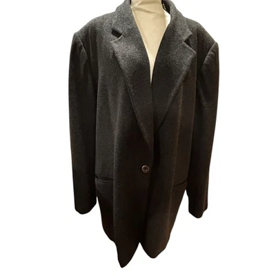 Chaqueta Blazer Lord & Taylor Mezcla Lana Suave Gris Carbón Mujer Talla Grande 22W Foto 1 de 4