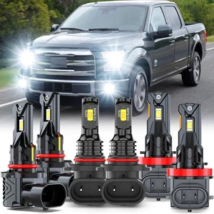 For Ford F 150 2015-2020 6x LED Headlight Hi/Lo +Fog Light Bulbs Combo Kit White - Bild 1 von 17