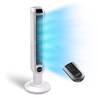 36 Inch Oscillating Tower Fan with Remote Control, Timer, White - Image 1 of 4