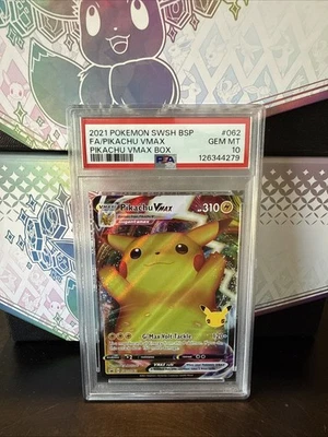 Pikachu VMAX SWSH062 SWSH: Sword & Shield Promo Cards Holo PSA 10 - Image 1 of 2