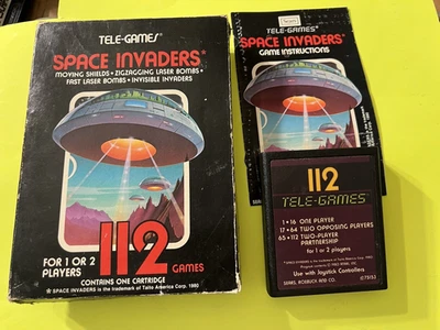 Atari 2600 Space Invaders Tele-Games Complete Cleaned and Tested Works Great! - Image 1 of 4