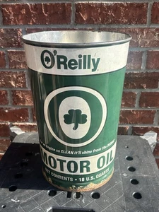 RARA LATTINA OLIO MOTORE VINTAGE METALLO O'REILLY 18 QT OZARK AUTOMOTIVE MO. PATTUMIERA - Foto 1 di 8