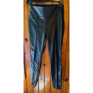 Nine West Leggings High Waist Schwarz Kunstleder Karriere Party Größe S - Bild 1 von 6
