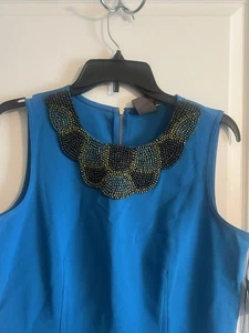 Neu mit Etikett Größe 10 Taylor Bleistiftkleid PERLENAUSSCHNITT blau ÄRMELLOS ETUIKLEID - Bild 1 von 5