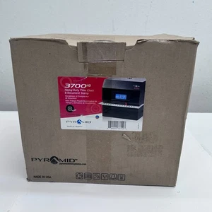 Pyramid& 3700 Heavy-Duty Time Clock & Document Stamp, Black - Picture 1 of 6