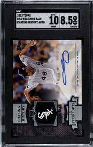 2013 Topps Chasing History Autographs #CSA Chris Sale  SGC 10/8.5