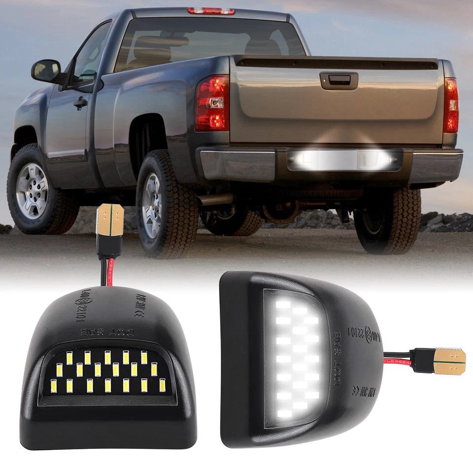 LED License Plate Light for GMC Yukon Sierra 1500 2500 Chevy Tahoe Silverado Foto 1 de 4