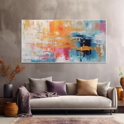 Color Texture Art Modern Boho Wall Art Canvas Unframed Print Art - Image 1 of 4