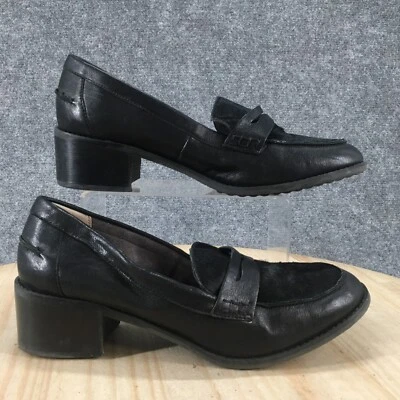 Me Too Shoes Womens 10 M Darra Penny Loafer Pumps Black Leather Heeled Casual - Image 1 of 4