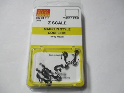 Micro-Trains Stock # 00204010 #907 Marklin Style Couplers Body Mount (Z Scale) - Image 1 of 3