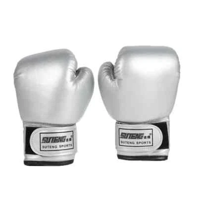 Guantes de boxeo elásticos transpirables de cuero PU guantes de lucha para niños Foto 1 de 4