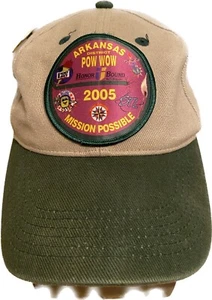 Arkansas District Pow Wow 2005 Mission Possible Tan and Green Adjustable Hat Pin - Picture 1 of 11