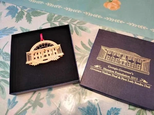 Georgia Governor’s Mansion Foundation Gold Christmas Ornament 2013 Great Seal - Picture 1 of 6