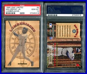 PSA 10 1995 Leaf Limited Lumberjacks #4 Ken Griffey Jr. /5000 Seattle Mariners