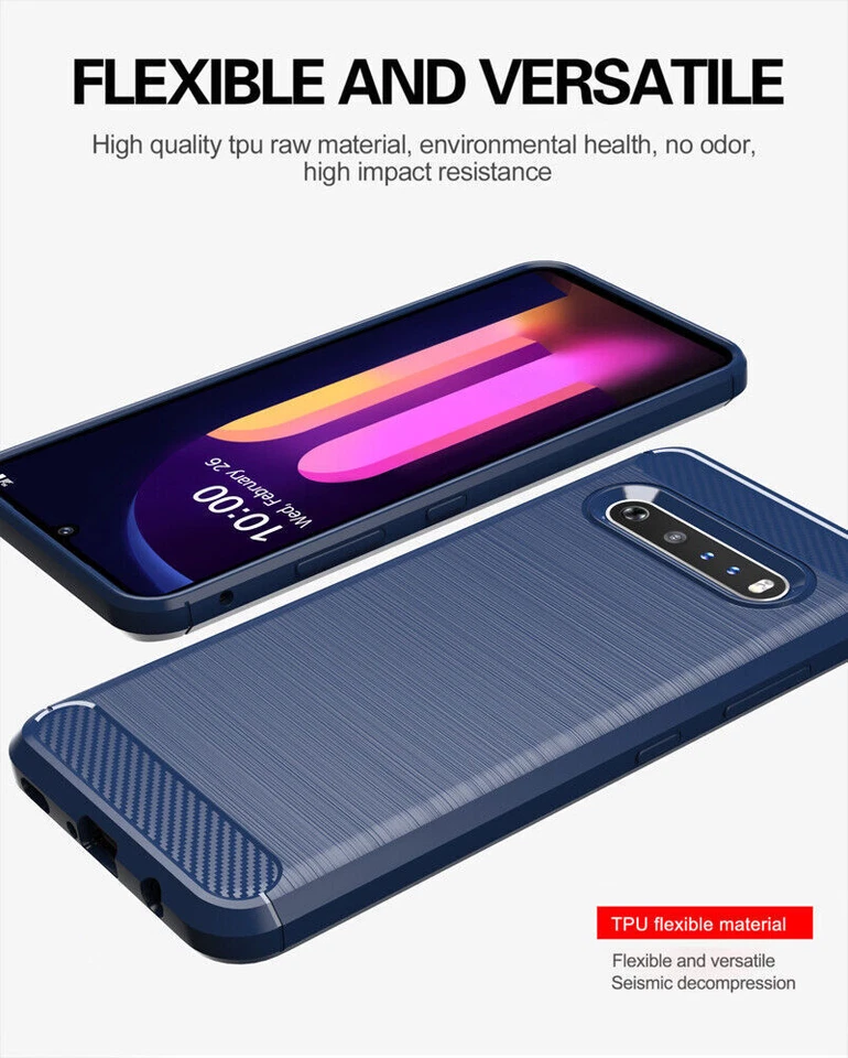 Funda blanda a prueba de golpes para teléfono LG V60 ThinQ G6 G6+ K50S K52 Q52 Stylo 5 Stylo5+ Foto 1 de 4
