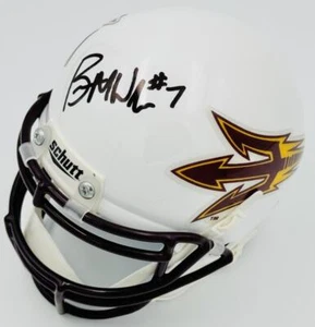 BRADY WHITE SIGNED ARIZONA STATE SUN DEVILS MINI HELMET MEMPHIS AUTOGRAPH COA K1 - Picture 1 of 1