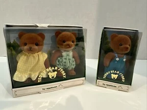 Vintage 1986 Applause Teddy Bear Story Heather/Thistle/Henry Mini Dolls - Picture 1 of 9