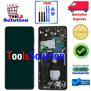 DISPLAY OLED PER SAMSUNG S21 ULTRA SM-G998B LCD PHANTOM BLACK PARI AD ORIGINALE - Imagen 1 de 1