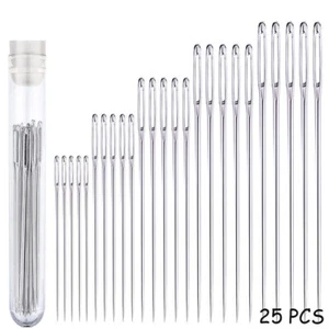 25PCS Large Eye Needles for Hand Sewing Needle Stitching Crafting Project 5 Size - Picture 1 of 7