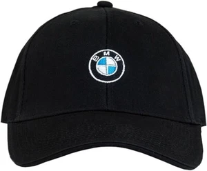 BMW Lifestyle Dad Hat Black Baseball CAP Strapback BMW Embroidered Logo NWT - Picture 1 of 1