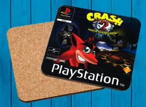 Crash Bandicoot 2 PLAYSTATION Psx sottobicchieri legno sottobicchieri in legno - Foto 1 di 1